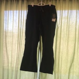 WonderWink Scrub pants, Large Petite, Black